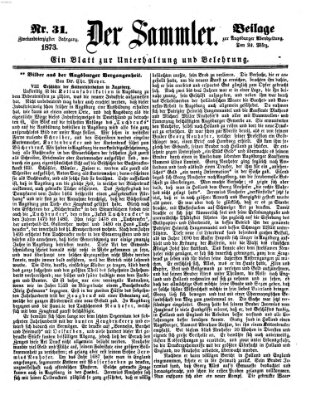 Der Sammler (Augsburger Abendzeitung) Samstag 22. März 1873