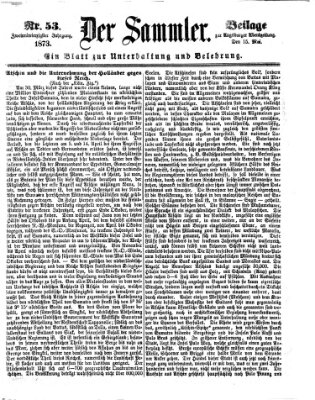 Der Sammler (Augsburger Abendzeitung) Donnerstag 15. Mai 1873