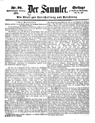 Der Sammler (Augsburger Abendzeitung) Donnerstag 24. Juli 1873