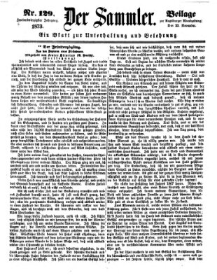 Der Sammler (Augsburger Abendzeitung) Samstag 22. November 1873