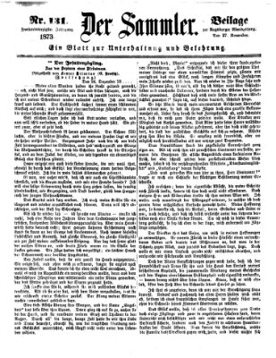 Der Sammler (Augsburger Abendzeitung) Donnerstag 27. November 1873