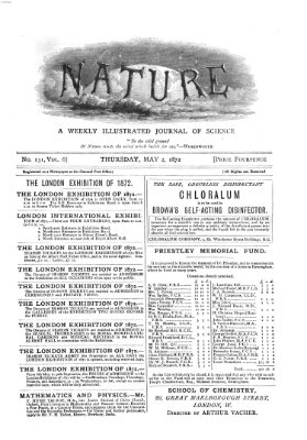 Nature Donnerstag 2. Mai 1872