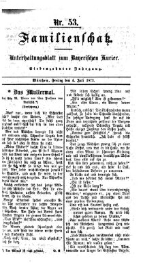 Familienschatz (Bayerischer Kurier) Freitag 4. Juli 1873