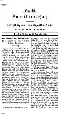 Familienschatz (Bayerischer Kurier) Dienstag 18. November 1873