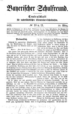 Bayerischer Schulfreund Montag 10. März 1873