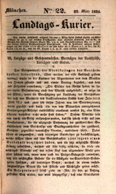 Landtags-Kurier Samstag 22. März 1834