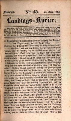Landtags-Kurier Samstag 12. April 1834