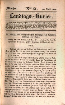 Landtags-Kurier Sonntag 20. April 1834