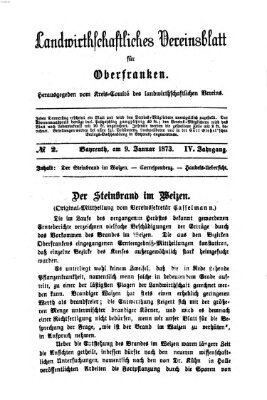 Landwirthschaftliches Vereinsblatt für Oberfranken Donnerstag 9. Januar 1873