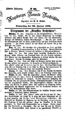 Augsburger neueste Nachrichten Donnerstag 26. Januar 1871