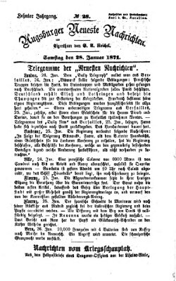 Augsburger neueste Nachrichten Samstag 28. Januar 1871