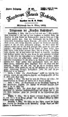 Augsburger neueste Nachrichten Mittwoch 8. März 1871