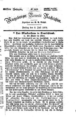 Augsburger neueste Nachrichten Freitag 5. Juli 1872