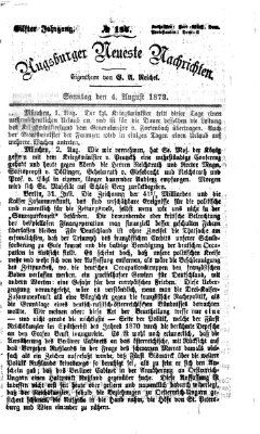 Augsburger neueste Nachrichten Sonntag 4. August 1872