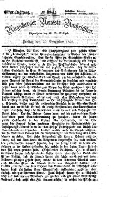 Augsburger neueste Nachrichten Freitag 29. November 1872