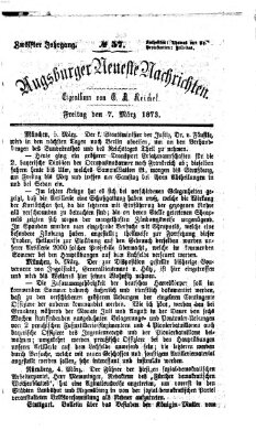 Augsburger neueste Nachrichten Freitag 7. März 1873