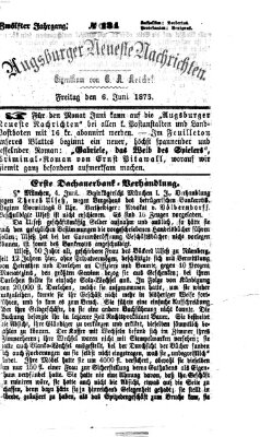 Augsburger neueste Nachrichten Freitag 6. Juni 1873