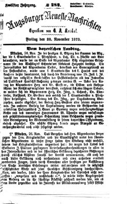 Augsburger neueste Nachrichten Freitag 28. November 1873