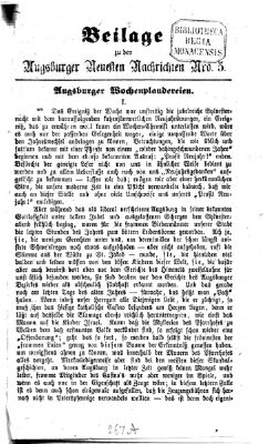 Augsburger neueste Nachrichten Sonntag 5. Januar 1873