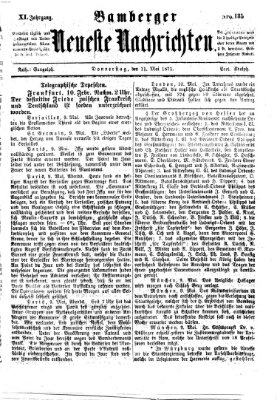 Bamberger neueste Nachrichten Donnerstag 11. Mai 1871