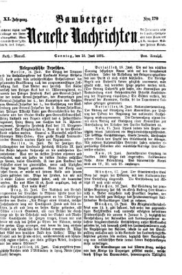 Bamberger neueste Nachrichten Sonntag 18. Juni 1871