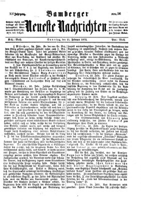 Bamberger neueste Nachrichten Sonntag 25. Februar 1872