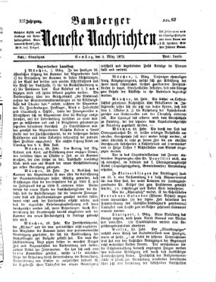 Bamberger neueste Nachrichten Samstag 2. März 1872