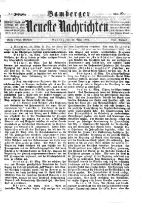 Bamberger neueste Nachrichten Montag 25. März 1872