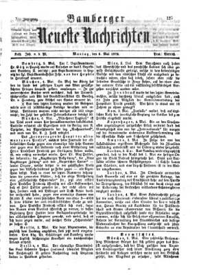 Bamberger neueste Nachrichten Montag 6. Mai 1872