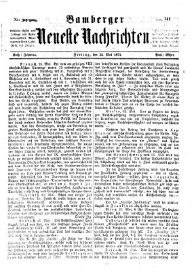 Bamberger neueste Nachrichten Freitag 24. Mai 1872