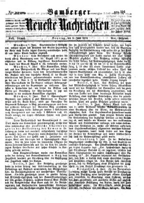 Bamberger neueste Nachrichten Sonntag 9. Juni 1872
