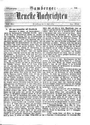 Bamberger neueste Nachrichten Samstag 6. Juli 1872