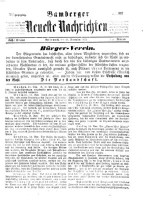 Bamberger neueste Nachrichten Mittwoch 13. November 1872