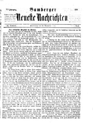 Bamberger neueste Nachrichten Freitag 29. November 1872