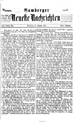 Bamberger neueste Nachrichten Freitag 17. Januar 1873