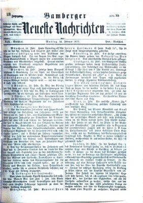 Bamberger neueste Nachrichten Montag 24. Februar 1873