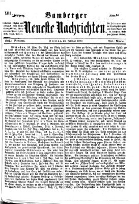 Bamberger neueste Nachrichten Freitag 28. Februar 1873