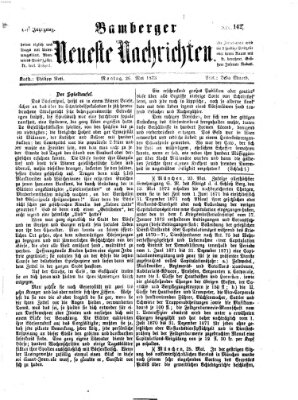 Bamberger neueste Nachrichten Montag 26. Mai 1873