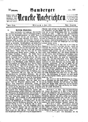 Bamberger neueste Nachrichten Mittwoch 4. Juni 1873