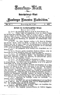 Bamberger neueste Nachrichten Sonntag 2. Juli 1871