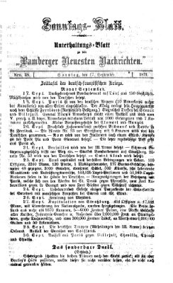 Bamberger neueste Nachrichten Sonntag 17. September 1871