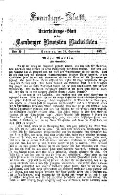 Bamberger neueste Nachrichten Sonntag 24. September 1871
