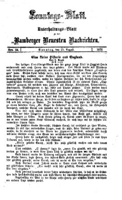 Bamberger neueste Nachrichten Sonntag 25. August 1872