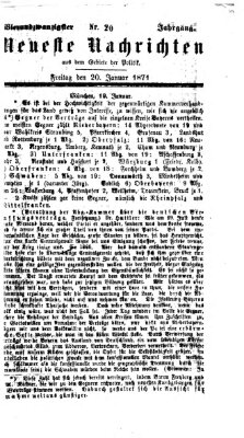 Neueste Nachrichten aus dem Gebiete der Politik (Münchner neueste Nachrichten) Freitag 20. Januar 1871