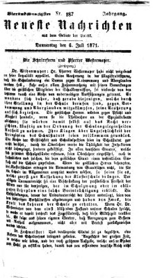 Neueste Nachrichten aus dem Gebiete der Politik (Münchner neueste Nachrichten) Donnerstag 6. Juli 1871