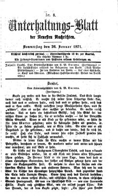 Neueste Nachrichten aus dem Gebiete der Politik (Münchner neueste Nachrichten) Donnerstag 26. Januar 1871
