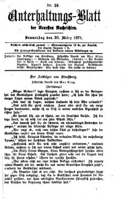 Neueste Nachrichten aus dem Gebiete der Politik (Münchner neueste Nachrichten) Donnerstag 30. März 1871