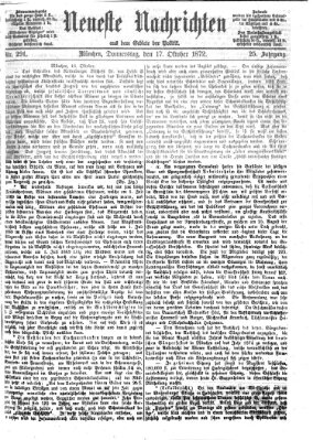 Neueste Nachrichten aus dem Gebiete der Politik (Münchner neueste Nachrichten) Donnerstag 17. Oktober 1872