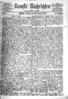 Neueste Nachrichten aus dem Gebiete der Politik (Münchner neueste Nachrichten) Dienstag 28. Januar 1873