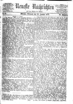 Neueste Nachrichten aus dem Gebiete der Politik (Münchner neueste Nachrichten) Mittwoch 29. Januar 1873